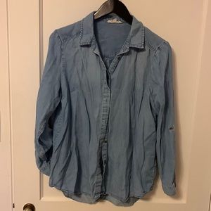 Womens long sleeve denim soft long Sleeve shirt